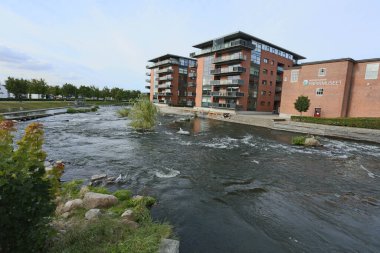 Silkeborg şehir merkezi görünümü 
