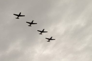 MEXICO, Morelia: Planes above parade on Sept. 30, 2015