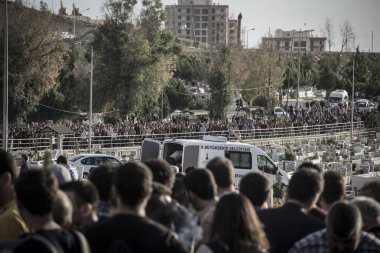 Ankara patlaması sonrasında düzenlenen cenaze töreninin editoryal görüntüsü, İzmir, Türkiye