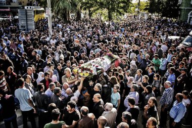 Ankara patlaması sonrasında düzenlenen cenaze töreninin editoryal görüntüsü, İzmir, Türkiye