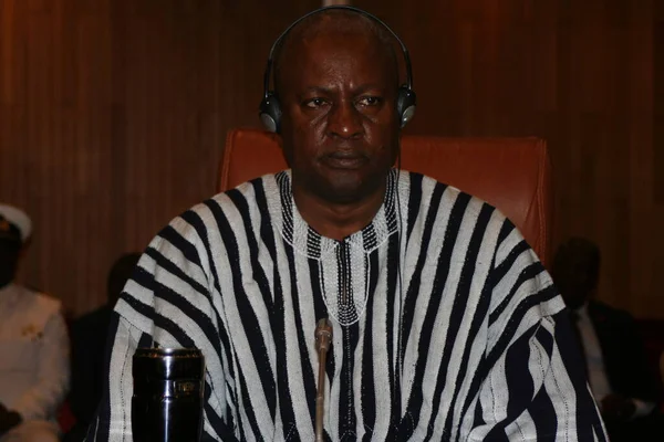 Burkina Faso Ouagadougou President John Dramani Mahama Pictured Meeting Part — Stock Photo, Image