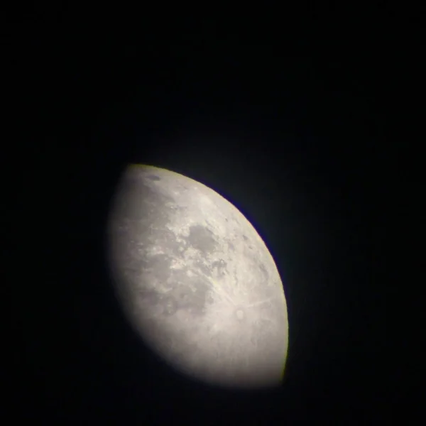 Nocne Niebo Księżycem Nauka Astronomii — Zdjęcie stockowe