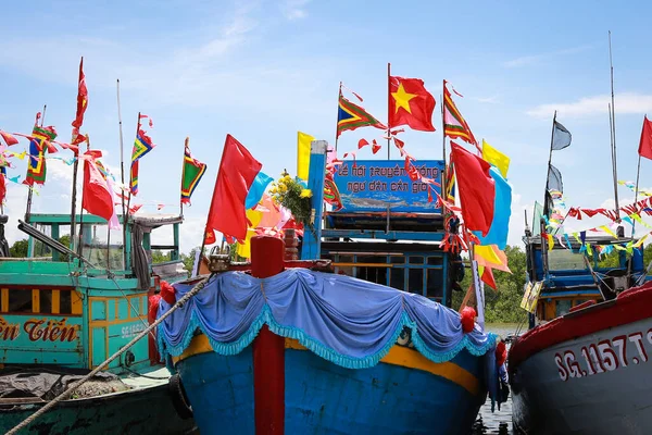 Vietnam Kanu Walverehrungsfest Fischerritual — Stockfoto