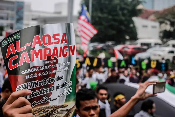 Malaysia Protest Embassy Kuala Lumpur — Stock Photo, Image