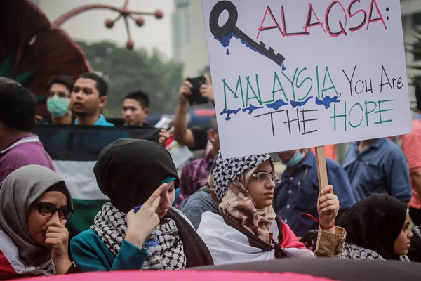 Malásia Proteste Embaixa Dos Eua Lumpur Kuala — Fotografia de Stock