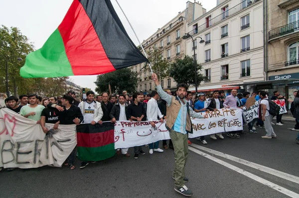 Frankrike Paris Människor Flykt Rally — Stockfoto