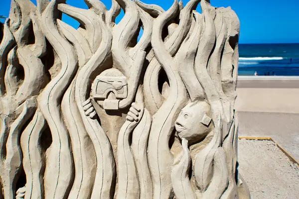 Sand Sculpture Made Artist — Stock Photo, Image