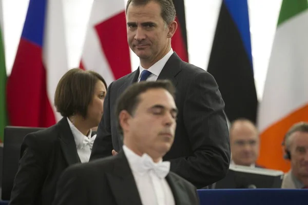 France Strasbourg King Felipe Spain Delivers Speech Plenary Session European — Stock Photo, Image