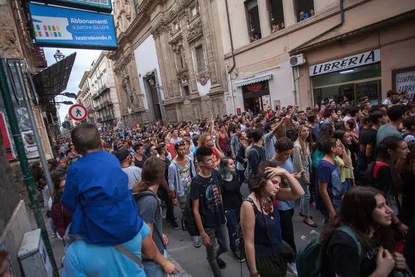 Italia Protestar Demonstración Contra Reforma Escolar —  Fotos de Stock