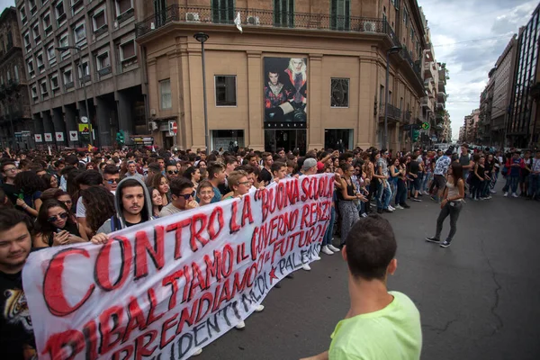 Italia Protestar Demonstración Contra Reforma Escolar — Foto de Stock