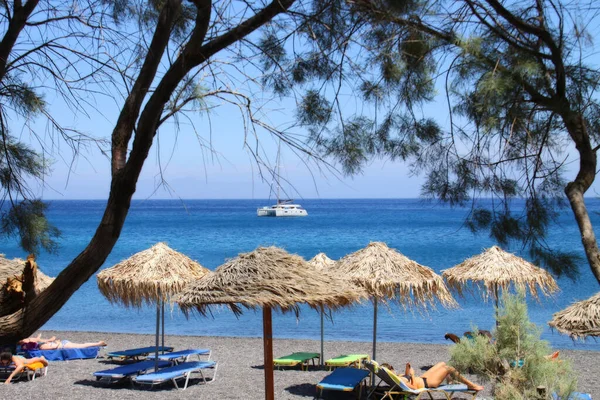 Santorini Hellas Griekenland Zomervakantie — Stockfoto