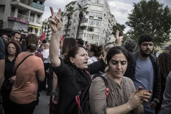Turquie Rassemblement Contre Ancara Bombing — Photo