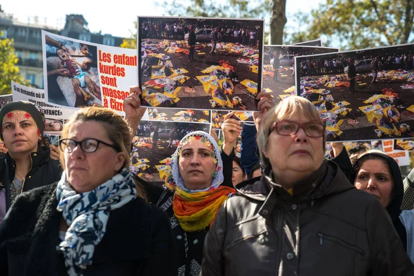 Manifestación Según Ataque Terrorista Ankara Francia París —  Fotos de Stock