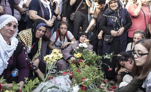 Editorial Image Funeral Ceremony Ankara Blast Izmir Turkey — Stock Photo, Image