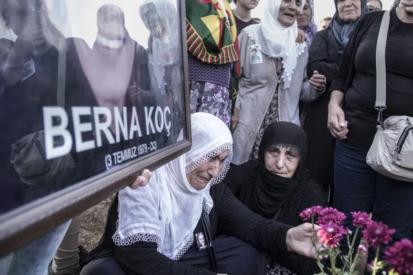 Redaktionell Bild Begravning Ceremoni Efter Ankara Blast Izmir Turkiet — Stockfoto