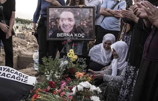 Editorial Image Funeral Ceremony Ankara Blast Izmir Turkey — Stock Photo, Image