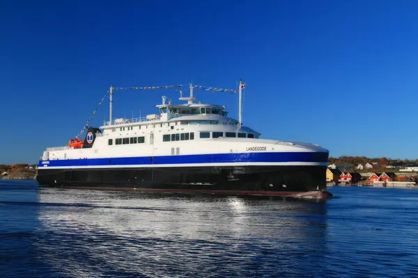 First Tts Torghatten Traffic Company Gas Ferry Has Arrived Bronnoysund — Stock Photo, Image
