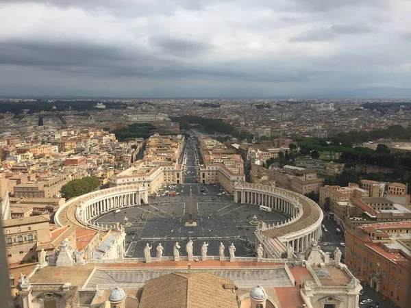 มมองทางอากาศของสแควร เซนต เตอร ในเม องโรม ตาล — ภาพถ่ายสต็อก