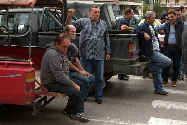 Greece Bailout Farmers Protest Tax Hikes — Stock Photo, Image