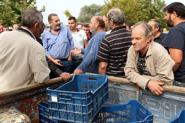 Greece Bailout Farmers Protest Tax Hikes — Stock Photo, Image
