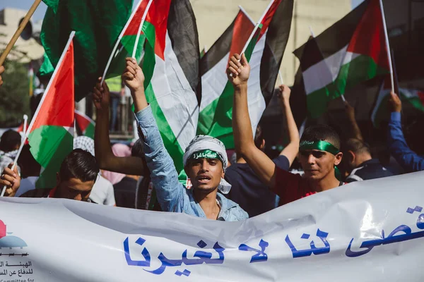 Jordanie Ammam Protestation Contre Les Violations Israéliennes Contre Les Palestiniens — Photo