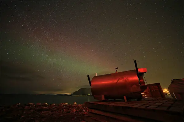 Aurora Boreale Nel Nord — Foto Stock