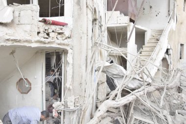 SYRIA - HAVASTA 'DA SONRA, köydeki binaları yıktı