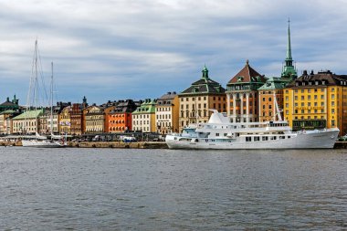 Stockholm 'deki Gamla Stan' in genel görünümü