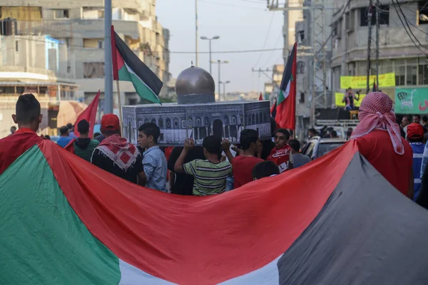 Gaza Palestinian Israeli Conflict Protest — 图库照片