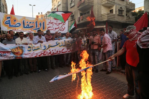 Gaza Παλαιστινικη Ισραηλιτικη Διαμαρτυρία — Φωτογραφία Αρχείου