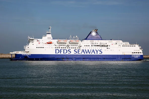 França Calais Barco Balsa Empresa Dinamarquesa Dfds Sai Porto Calais — Fotografia de Stock