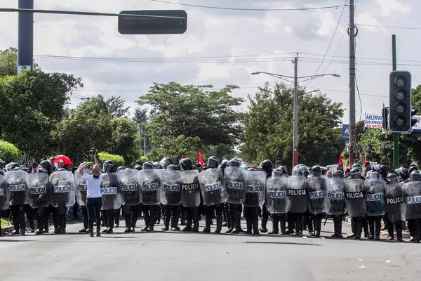 Nicaragua Enteresan Büyük Kanal Protesi — Stok fotoğraf