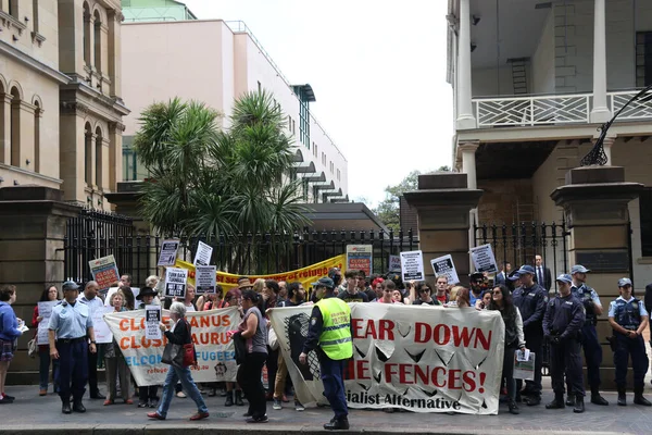 Sydney Proteste Transfield Agm Nauru — Fotografia de Stock