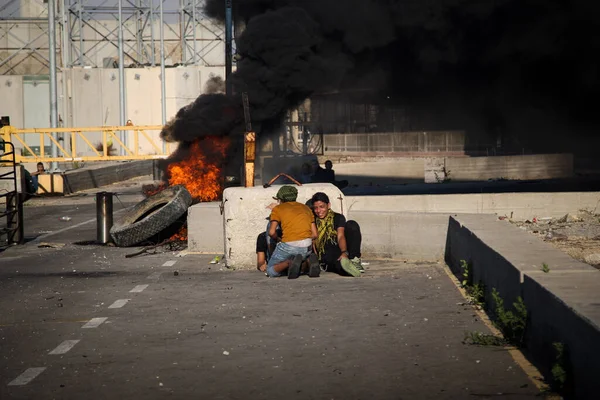 West Bank Clashes Israel Palestine — Stock Photo, Image