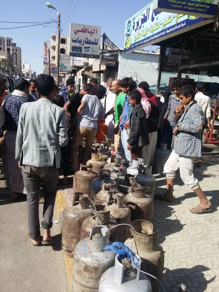 Yemen Sanaa Economy Unrest — Stock Photo, Image