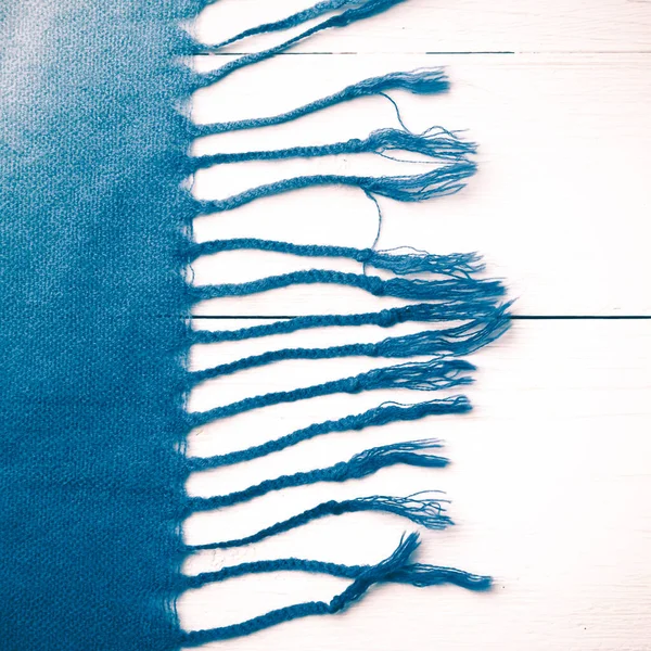 Bufanda Azul Estilo Vintage Aislado Sobre Fondo Blanco — Foto de Stock