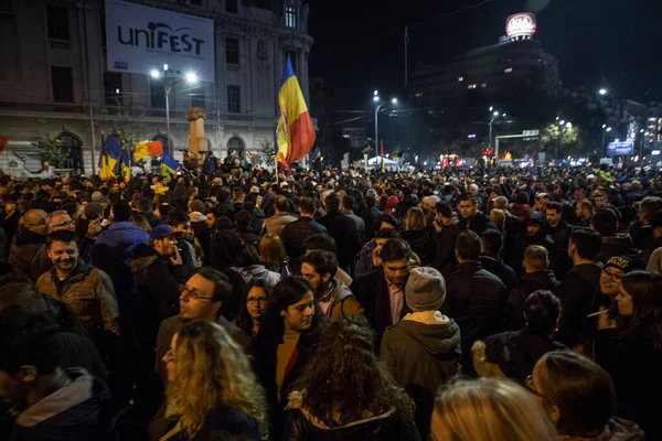 罗马尼亚布加勒斯特 2018年8月10日 罗马尼亚的政治抗议 — 图库照片