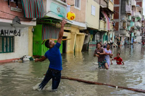 Tiempo Inundación Alejandría Egipto — Foto de Stock