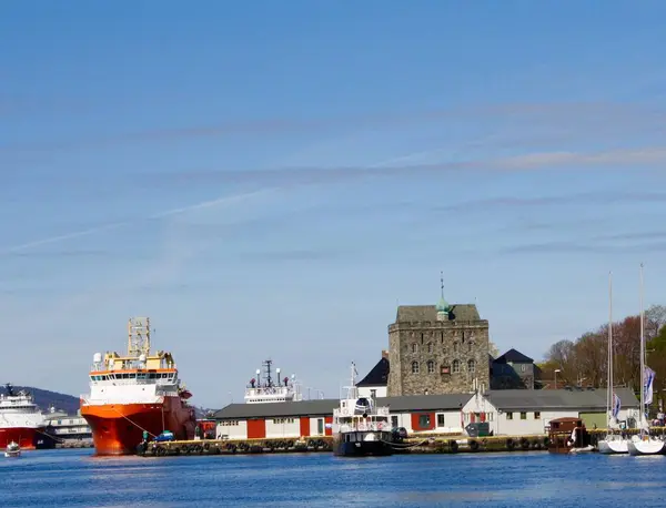 Haakonshallen Sea Bergen Port — Stock Photo, Image