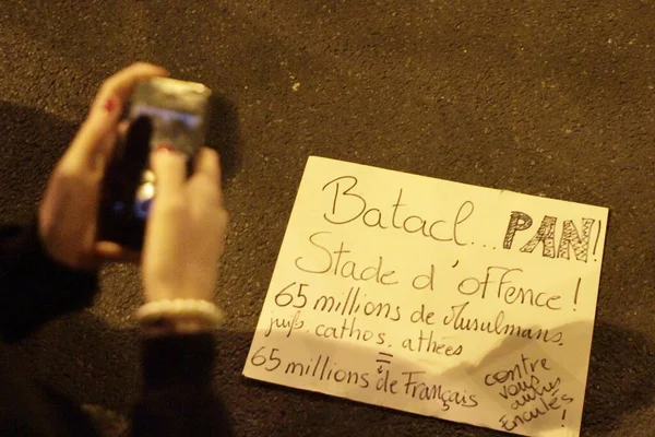 Francia París Incidente Atentado Terrorista Sala Conciertos Batacán — Foto de Stock