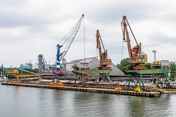 Vista Generale Sulla Banchina Porto Industriale — Foto Stock