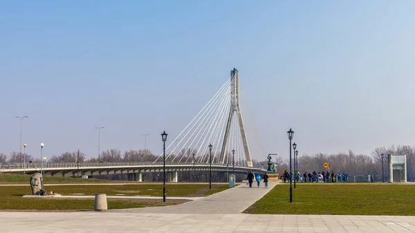 Swietokrzyski Bridge Blue Sky — Stock Photo, Image