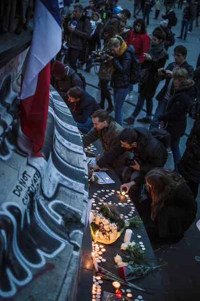 France Paris Terror Attack Victims Tributes — Stock Photo, Image