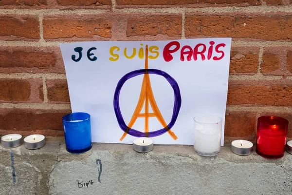 Toulouse France Paris Attacks Tribute — Stock Photo, Image