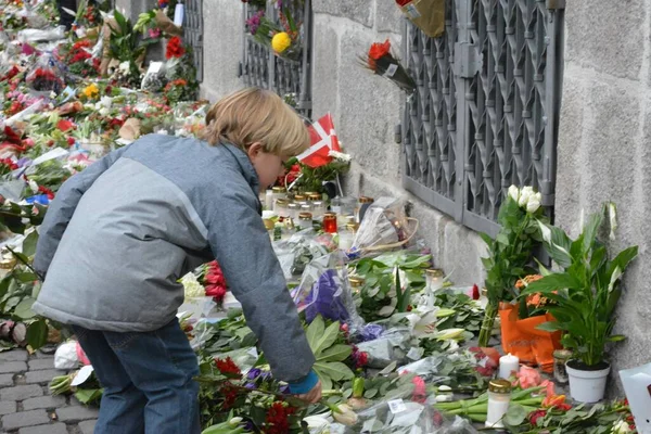 Copenhagen ปาร Attacks Tributes — ภาพถ่ายสต็อก