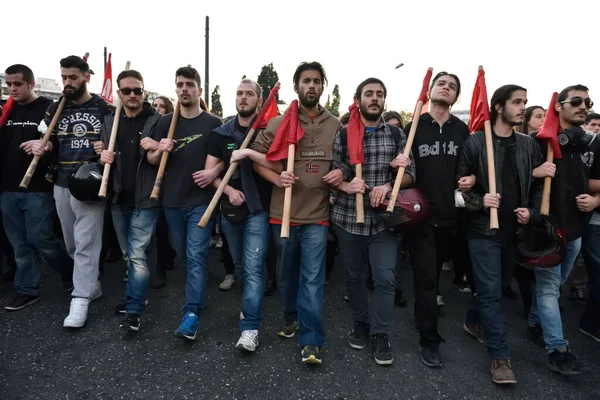 Atheny Starcia Marszu Powstańców Studenckich — Zdjęcie stockowe