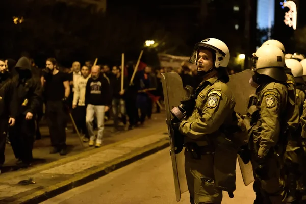 Atheny Starcia Marszu Powstańców Studenckich — Zdjęcie stockowe