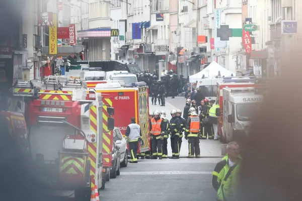 Ataki Policji Saint Denis Francja — Zdjęcie stockowe