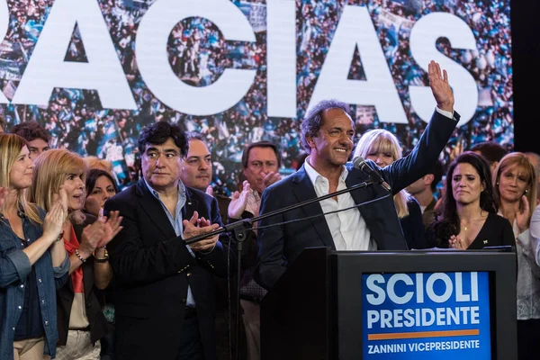 Argentina Buenos Aires Argentine Presidential Candidate Daniel Scioli Admits His — Stock Photo, Image