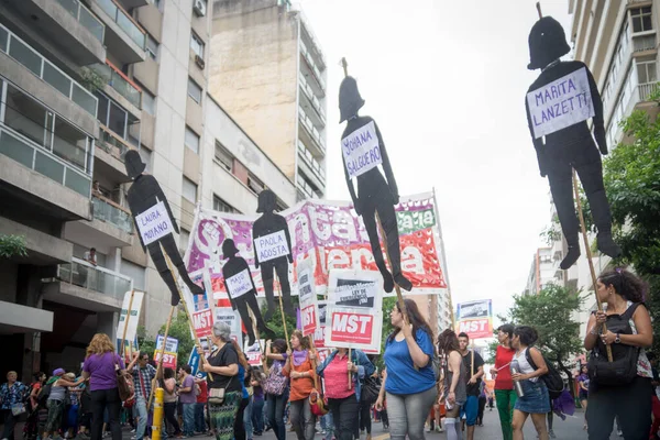 Argentina Cordoba Hundreds People Rallied Cordoba Argentina November 2015 Protest — Stock Photo, Image